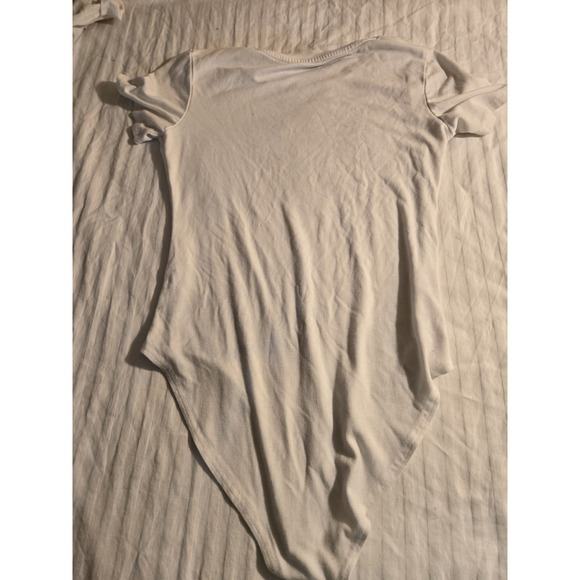 Womans Whimsical Bodysuit White Short Sleeve Size S Adult - Picture 2 of 8